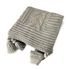Manta Peseira de Tricot 90x180 Cm com Tassel - Trançada