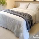 Manta Plush Premium Jacquard Casal Cinza GA Confort