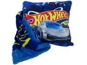 Manta Que Vira Almofada Licenciado Jolitex Mattel Hot Whells 45x45cm