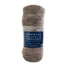 Manta Quentinha Solteir Fleece Liso Marrom Andreza Ultrasoft