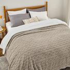 Manta Sherpa Bedsure King Size Bege - Ideal para Inverno e Todas as Estações