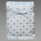Manta Sherpa Flannel Estampa Estrelinhas 75 X 100 cm Azul Camesa