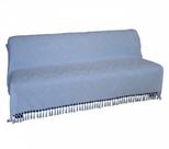 Manta Sofa Gigante Jacquard Medalhão Branco 1,80x2,80 Xale Sala