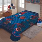 Manta Soft Azul Microfibra Marvel Homem Aranha Spider-Man Jolitex