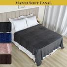 Manta Soft Casal Microfibra Leve Macia 1,80x2,00 Conforto Liso