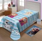 Manta solteiro juvenil 1,50 m x2,00 m FROZEN Disney jolitex ternille não alérgico.