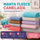 Manta Solteiro Microfibra Relevo Quadradinho Soft Toque Aveludado e Suave Macia 220 X 150