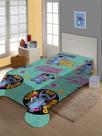 Manta Solteiro Stitch Fun Azul Jolitex 150x200 cm