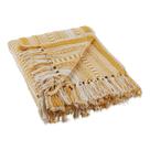 Manta Throw Blanket DII Trançada Listrada em Ouro Mel 50x60 polegadas