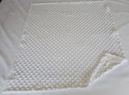 Manta Toda branca Batizado Pipoquinha inverno meia estação 1m x 75 Soft Plush