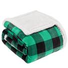 Manta Touchat Sherpa Verde/Preta Buffalo Plaid 150x180cm