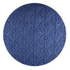 Manta Tricô Trama Azul Rendada 0.90X1.80Cm - Decortextil