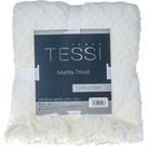 Manta Tricot Style Decorativa 127x152 Toque Super Macio Branco