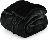 Manta Utopia Bedding Sherpa Queen Size preta 228x228cm