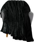 Manta Utopia Bedding Sherpa Throw Size preta 127x152cm