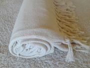 Manta Xale de Algodão Tear Solteiro Mesclada Cru 1,40x2,20m para Decoração Boho Manta Xale de Algodão Tear Solteiro Mesclada Cru 1,40x2,20m para Decoração Boho