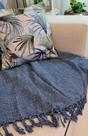 Manta Xale para sofá / cama 1,4x2,2m AZUL JEANS tear artesanal decorativa protetora