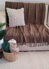 Manta Xale para sofá / cama 1,4x2,2m CHOCOLATE tear artesanal decorativa protetora Manta Xale para sofá / cama 1,4x2,2m CHOCOLATE tear artesanal decorativa protetora