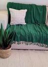 Manta Xale para sofá / cama 1,4x2,2m VERDE FOLHA tear artesanal decorativa protetora Manta Xale para sofá / cama 1,4x2,2m VERDE FOLHA tear artesanal decorativa protetora