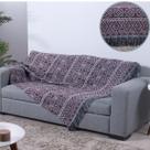 Manta Xale Para Sofá Dupla Face Decorativa Com Franja