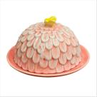 Mantegueira Decorativa Flor Rosa Mini Cupula Dolomita 17cm