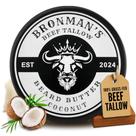 Manteiga de barba Bronmans Beef Tallow Hidratante de Coco 120mL