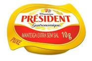 Manteiga Francesa Président Extra Sem Sal 96 Blisters De 10g