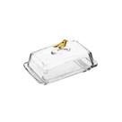 Manteigueira Cristal Retangular Golden Bird 18x10x9cm- Wolff
