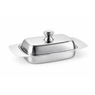 Manteigueira De Inox Com Tampa Para Vedação 20cm Porta Manteiga Retangular
