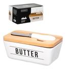 Manteigueira Porta Manteiga Haukskraft 400ml Branca Cerâmica Branco Manteigueira Porta Manteiga Haukskraft 400ml Branca Cerâmica Branco