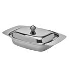 Manteigueira Retangular com Tampa Aço Inox Hauskraft Manteigueira Retangular com Tampa Aço Inox Hauskraft