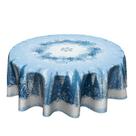 Mantel Granbey 152 cm Redondo con Copos de Nieve Azul y Blanco Invierno