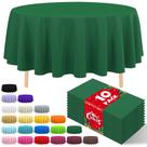 Manteles Plásticos Desechables JHDZDHY Paquete de 10 Unidades Redondos de 84 pulgadas Verde