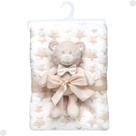 Mantinha com Ursinho Soninho Bege Para Bebês 18066 - Buba