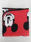 Mantinha pet mickey vermelho, acabamento em viés 80x100 cm