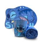 Mantinha Soft Tematica Stitch De Lilo e Stitch Com Balde De Pipoca