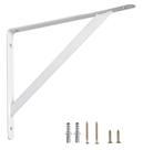 Mão Francesa Branca 20cm (12x20) 10 Peças Parafusos E Buchas - Lotus