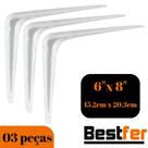 Mão Francesa Cantoneira 15,2cmx20,3cm Suporte (03 peças)