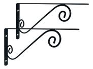Mão Francesa Colonial 30cm Cantoneira Reforçada Preta Cx 12p