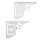 Mão Francesa Decorativa 20cm Campo de Futebol Aço Branco para Prateleira Zarg