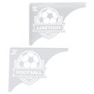 Mão Francesa Ornamentada 20cm Escudo Futebol Aço Branco para Prateleira Zarg