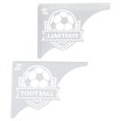 Mão Francesa Ornamentada 20cm Escudo Futebol Aço Branco para Prateleira Zarg