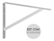 Mão Francesa Suporte Prateleiras 30cm Branco Caixa com 12 Unidades