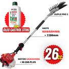 Mão Mecânica de Colher Café Kawashima Á Gasolina com Braço de 110cm + 01 Óleo Castrol Stihl 2 Tempos