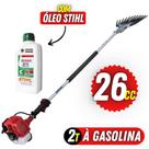 Mão Mecânica de Derriçar Café Nakashi Com Motor Mitsubishi Haste Longa 1500mm + Óleo Castrol Stihl