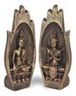 Mão Prece Namastê Casal Buda Meditação Zen Decorativo Resina