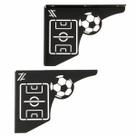 Mãos Francesas Ornamentada 20cm Campo de Futebol Aço Preto Zarg