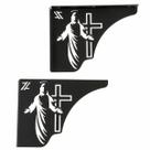 Mãos Francesas Pretas Decorativas 20cm Jesus Cristo Cruz em Aço Ornamentada Mãos Francesas Pretas Decorativas 20cm Jesus Cristo Cruz em Aço Ornamentada