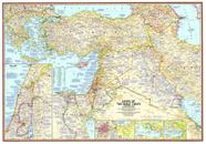 Mapa da National Geographic: Terras da Bíblia, 1967, laminado 98x69cm