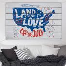 Mapa de tapeçaria para pendurar na parede Land That I Love USA 180x110cm